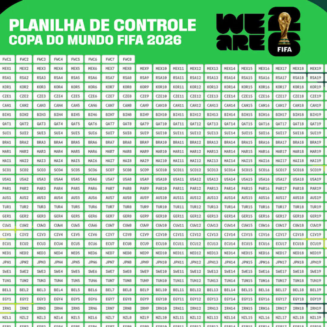 Pack de Figurinhas Copa 2026 para Impressão – PDF Digital