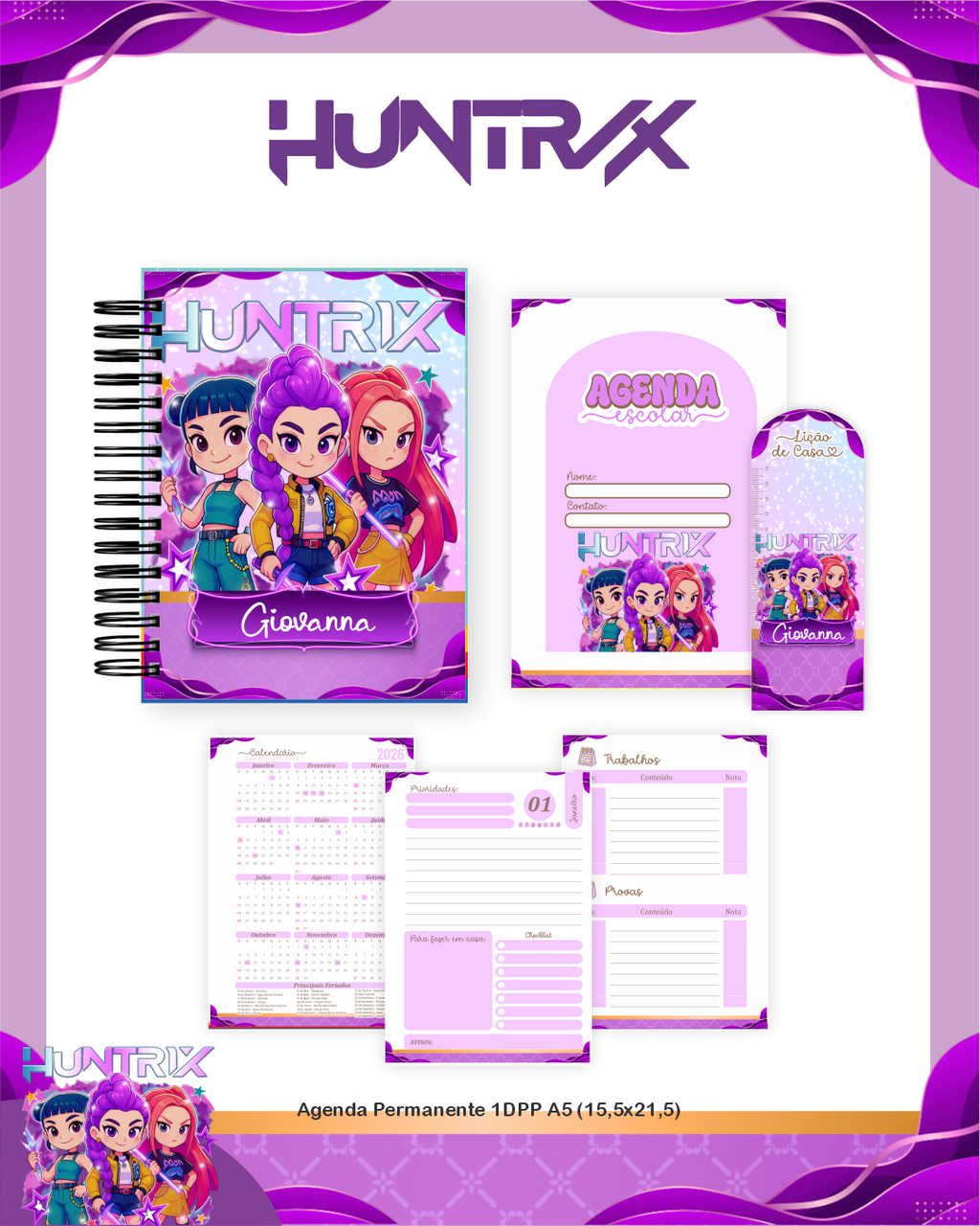 Arquivo Digital Guerreiras do K-POP Personalizável