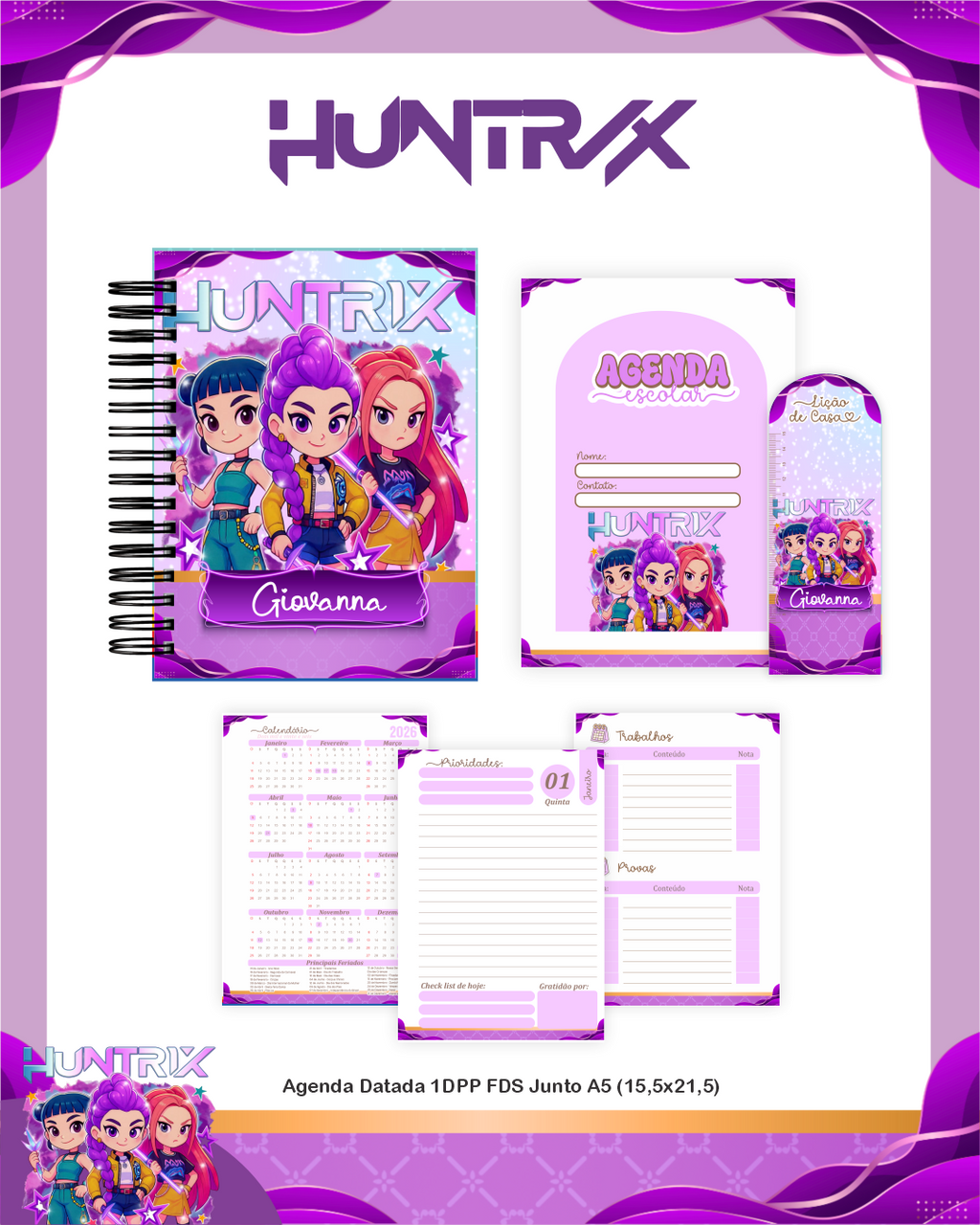 Arquivo Digital Guerreiras do K-POP Personalizável