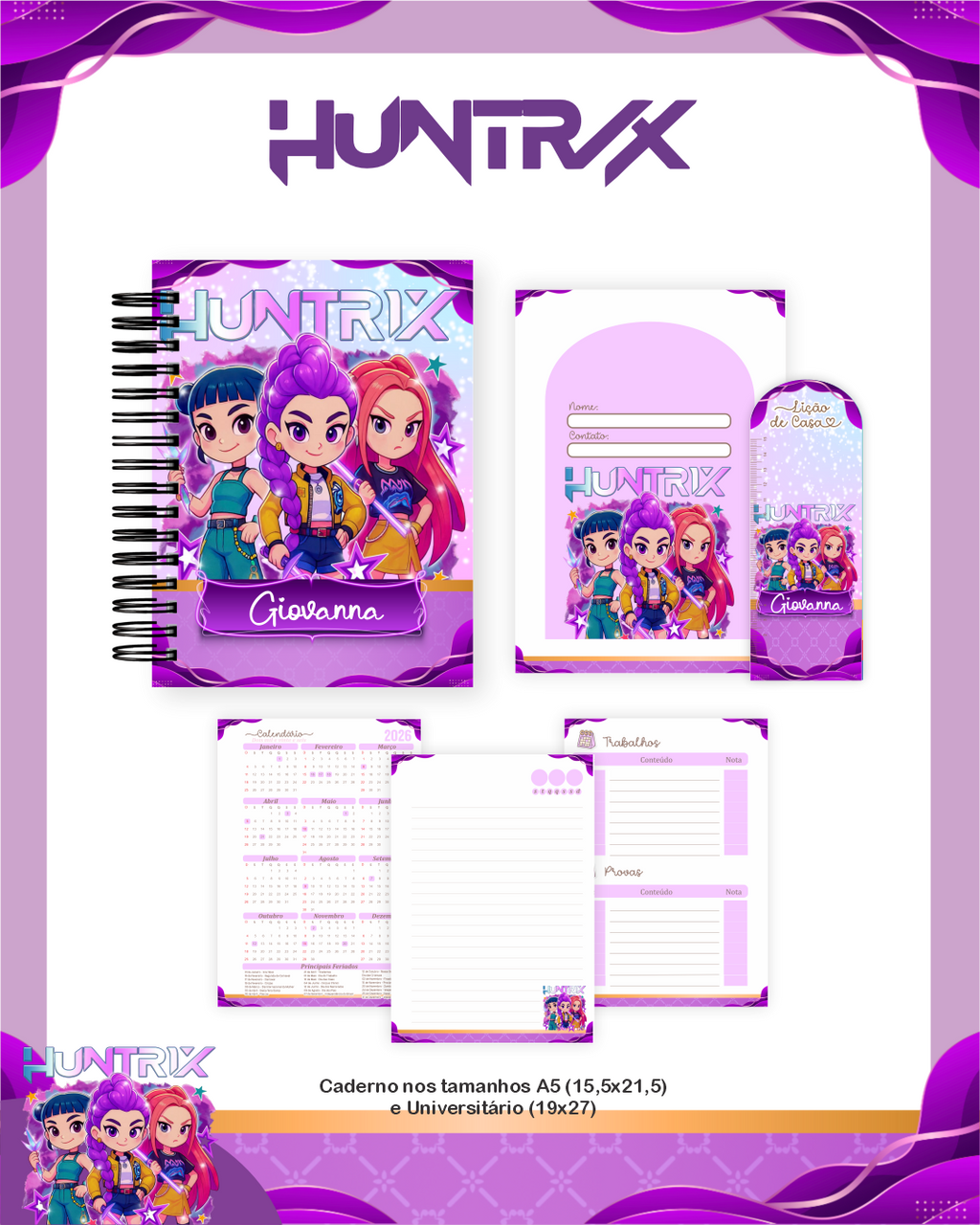 Arquivo Digital Guerreiras do K-POP Personalizável