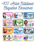 Kit Etiquetas Escolares para Editar no Canva – Artes Editáveis